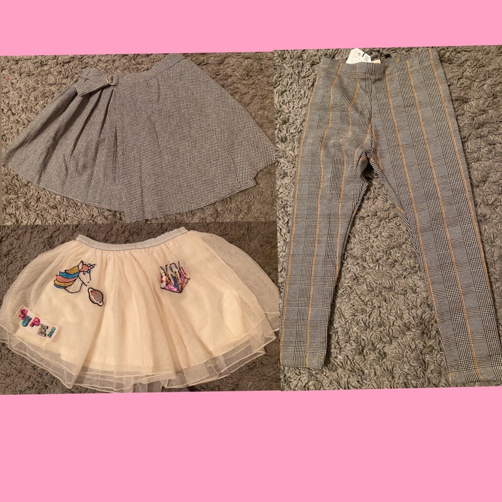 Zara girls 7 skirts leggins
